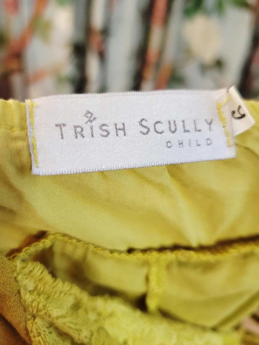 Girls Yellow/Green Lace Tiered Maxi Dress